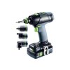 Festool | Akumulátorový vrtací šroubovák T 18+3 HPC 4,0 I-Set s nástavci