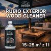 Rubio Monocoat Exterior Wood Cleaner – čištění venkovního dřeva kartáčem, navlhči, nanes, vyčisti, opláchni.